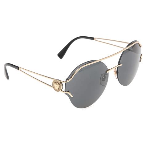 versace gold-tone accented navigator frame sunglasses|authentic Versace sunglasses.